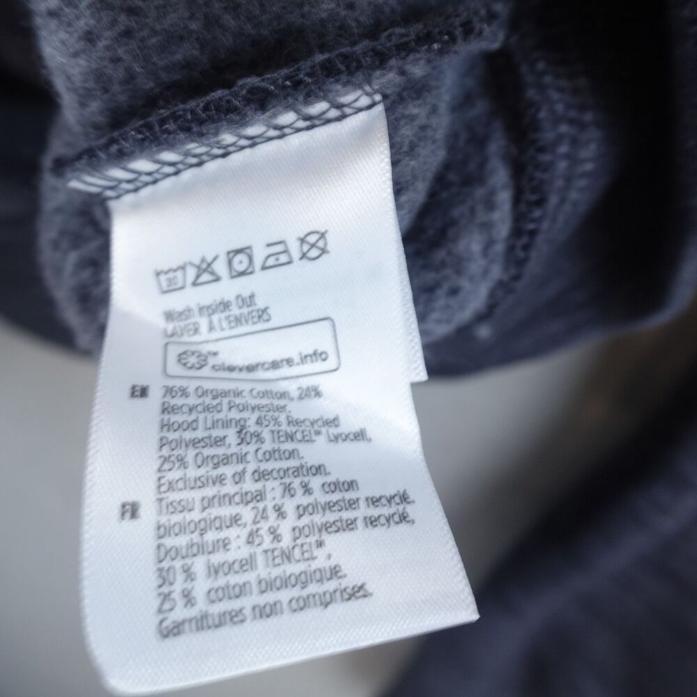 NWT TenTree Jacket Zip Hoodie Size Medium Meteorite Black Space Dye Logo - Picture 8 of 10
